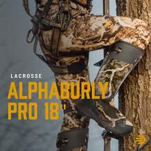 LaCrosse Alphaburly Pro 18" Insulated Hunting Boots For Men Featuring Waterproof Rubber, 1600G Thinsulate, And EVA Footbed, First Lite Cipher - Realtree Edge - View 3