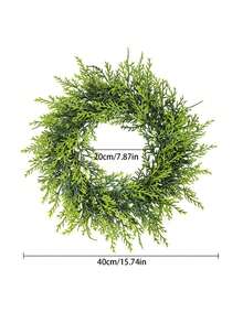 1 إكليل صناعي من الأرز الأبيض، إكليل زهرة الأجليا العطرية، إكليل الورد الأخضر، 40 سم/15.74 بوصة، نبات اصطناعي، زهرة اصطناعية، نبات اصطناعي، أخضر، مصنوع من مادة البولي إيثيلين، ديكور غرفة السكن المدرسي أو المكتب، ديكور للتجمعات والأحداث الخارجية والأعياد وحفلات الزفاف والمطبخ والحديقة، ديكور عيد الميلاد