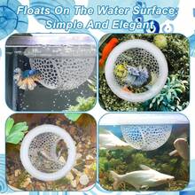 1/2 piezas Cueva flotante y escondite para camarones impreso en 3D - Hamaca multifuncional para acuario, aro de alimentación, lugar de descanso libre de estrés para peces betta, corydoras y acuarios pequeños