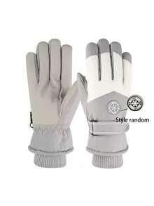1 Paar Touchscreen Ski Handschuhe, wasserdicht, thermisch gefüttert, dick & warm, windundurchlässig, geeignet für Outdoor-Sport, Motorradfahren, für Frauen, Winter - Modische Winter-Skihandschuhe mit Samtverdickung - Übersicht 11