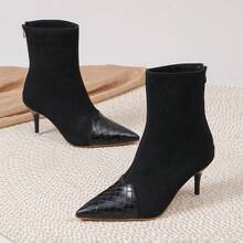 Women's Thigh High Heeled Boots, Slimming 2025 New Style, Elegant Comfortable Elegant Skinny Boots, Minimalist Over-The-Knee High Shaft Pointed Toe Boots