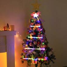 Battery-Powered LED Christmas Trapezoidal Lights (Batteries Not Included) - 8 Lighting Modes, Ideal Christmas Gift For Home & Garden Decor