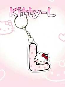 Sanrio 1 Hello Kitty Acrylic Keychain, 26 English Letters, Girl's Keychain With Various Cartoon Patterns Of Hello Kitty, Cute Bag Pendant, Car Keychain, Spelling Pendant, Perfect Birthday Gift, 2D Tablet, Winter Christmas Gift, Holiday Gift, Keychain, Cute Bag Pendant, Pen Bag Pendant. - Multicolor - View 12