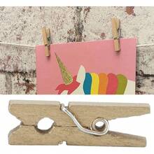 300 Pinzas de Madera para Ropa, Pinzas para Ropa, Clips de Fotos Decoración de Pared, Pinzas de Madera para Papel de Fotos, Oficina, Hogar, Arte - 1 - Ver 4