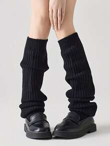 2/1 双可爱日式阔腿袜，百搭又显气质。女士竖条纹长袜，叠穿款，应季保暖睡眠袜，理想的圣诞新年礼物，温暖居家睡眠袜，寒冷天气必备单品，袜子收藏家的必备单品。可手洗或干洗。纯色。及膝针织拖鞋袜，舒适地穿在地板上。 - 彩色 - 查看 3
