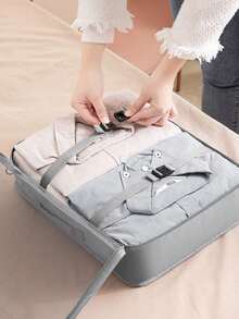 9件套旅行行李收纳套装 - 包括收纳袋、洗漱包、压缩袋、衣物袋、化妆包、鞋袋、洗衣袋，非常适合收纳化妆品、护肤品、彩妆、珠宝、文具、电子产品，也是节日礼物的理想之选。 - 灰色 - 查看 5