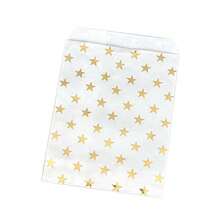 30/60 piezas Bolsas de regalo con estrellas doradas de 5.1x6.4 pulgadas, bolsas de papel kraft para compras, para aniversario, despedida de soltera, compromiso, San Valentín, boda, fiesta de cumpleaños - Multicolor - Ver 3