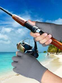 Wear-Resistant Full Palm Anti-Slip Nylon Dot-Coated Fingerless Breathable Work Gloves, Suitable For Express Packaging, Sorting, Outdoor Fishing, Fitness Cycling, Construction Work, Farm, And Garden Labor. If You Love Your Husband, Buy Him A Pair