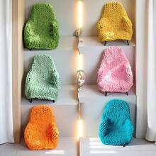 1Pc Chunky Knit Throw Blanket Measuring 40*52Inch, Made With Thumb Yarn Suitable For Arm Knitting, Knit Throw Is Perfect For Livingroom Decor Or Bohemian Styling. It Features A Thick Yarn Knit Blanket Suitable For Sofas Or Beds (Multicolor)