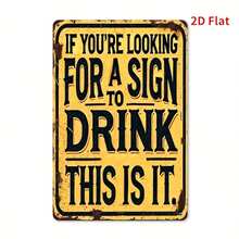 Placa de metal vintage de 30x20 cm com frase engraçada, impressão de alta definição, ideal para decoração de bares, cozinhas, salas de estar e escritórios. Arte de parede em ferro estilo rústico, presente perfeito. Furos aleatórios.