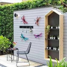 Metal Dragonfly Wall Decor, 9 Inches Dragonfly Outdoor Wall Art Fence Garden Yard Patio Decorations