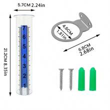 1件跨境新款户外雨量计，专业户外降雨量测量工具！采用耐用塑料材质，防晒防雨，适合户外环境，刻度清晰，读数精准，轻松监测降雨量。适用于园艺灌溉参考、气象记录等场景，便携易安装，是家庭园艺和气象爱好者的实用测量设备。
