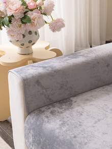 1 pièce Housse de coussin de canapé épaisse et chaude en peluche pour l'automne/l'hiver, housse de siège de canapé moderne minimaliste antidérapante, décoration de chambre, housse de canapé lavable en machine et à la main, décoration de chambre fraîche et à la mode, douce, ne se décolore pas, ne s'effiloche pas, housse de protection pour animaux de compagnie, housse de canapé d'angle réglable convenant pour la chambre, le bureau, le salon, les meubles combinés, le canapé en L et les housses de canapé 1234 places - Gris pâle - Voir 8