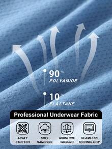 LianShengFa 6pcs Letter Waistband Seamless Mid-Waist Shaping Panties, High Elastic Breathable Mesh Fabric Women's Underwear, Comfortable Soft Fitted Ladies Briefs - Multicolor - View 8