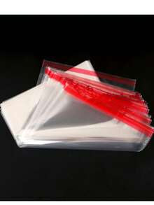 100/200个随机透明玻璃纸袋，自粘OPP袋，塑料礼品包装袋，适用于珠宝、派对礼品、糖果、工艺品等。 - 白色 - 查看 8