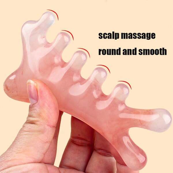 1pc 4-In-1 Resin Scalp Massage Comb, Thick Wide Tooth Massaging Hair Brush