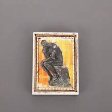 1 件世界名画迷你相框、梵高艺术系列冰箱贴、高端星空创意磁性相框复古 3D 装饰贴纸、旅行纪念品、家居装饰磁铁 - 圣诞节、万圣节、复活节、感恩节的完美礼物 - 彩色 - 查看 13