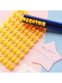 Carimbos de Letras Intercambiáveis, Mini Moldes de Corte de Letras e Números, Ferramenta de Relevo de Alfabeto e Dígitos, Suprimentos DIY de Jóias de Argila Polimérica