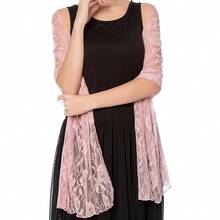 Women's Lace Shawls And Wraps For Formal Evening Party Dress,Bride Bridesmaid Shawl Veil For Wedding - Hồng - Xem 4