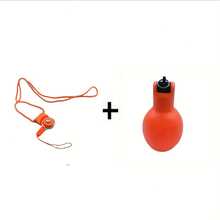 1pc Hand Squeeze Whistle, Survival Whistle + Round Lanyard - Loud, Squeeze-Activated Sound For Emergency, Dog Training, Outdoor Activities - Compact & Portable, Suitable For Dog Sports, Camping, Competitions - Bright Red Color For High Visibility, Dog Whistle, Essential For Competitions, Ergonomic Design, Durable Plastic - Perfect Choice For Halloween, Christmas And New Year Sports Gear