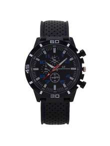 1 Piece/Set Men's Quartz Watch, Car Line, Casual And Personalized Silicone Strap, Sports Student Watch - Three-piece Set - View 3
