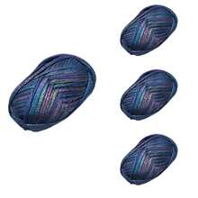 4pcs DIY Faux Leather Fabric Strips, Suitable For Crochet And Knitting - Total Weight 14.1 Oz (Approx. 390g/3.53oz), Length 36 Yards, Ideal For Making Bags, Blankets, Pillows And Rugs - Unique Metallic Colors, Polyester - Multicolor - View 24