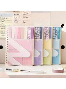 280-Page Multifunctional Notebook, Includes 40 Sticky Notes, 160 Index Tabs, 20 Expandable Tabs, 60 Lined Pages, Sticky Soft Ring Index Tabs, Suitable For Students, Essential Back-To-School Study Supplies