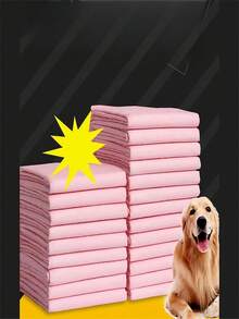100pcs Leak-Proof Absorbent Dog Training Pads - Disposable Pet Pee Pads, Multiple Sizes, Suitable For Small Animals, Puppies, Cats And Dogs, Ideal For Labs, Bedrooms And Training Supplies, Hygienic Solution, Pet Waste Management | Leak-Proof Design | Durable Pet Product, Dog Training Pads - Pink - View 9