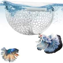 1/2 piezas Cueva flotante y escondite para camarones impreso en 3D - Hamaca multifuncional para acuario, aro de alimentación, lugar de descanso libre de estrés para peces betta, corydoras y acuarios pequeños