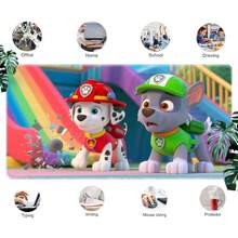 1pc  Cartoon Gaming Mouse Pad - Vibrant Colorful Pups Designs, Durable Desk Mat For PC & Keyboard, Perfect For Gamers, Kids' Room & Office Use, Mouse Pads For Desk
