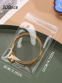 100/10pcs PVC Transparent Jewelry Anti-Oxidation Zipper Bags, Plastic Bags For Packaging Jewelry, Rings, Earrings And Other Transparent Polyethylene Bags - Clear - View 15