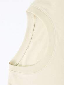 VHUTHK (220 Cotton T-Shirt) Men's Summer Round Neck Short Sleeve Casual Cotton Printed With Letter Print  I JUST GET FLY AND TRUST GOD - 米色2 - 查看 3