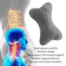 2PCS Car Headrest Pillow Soft Comfortable Vehicle Neck Pillow Cushion Automotive Interior Head Rest Pad Accessories For Driving Fatigue Relief Universal For SUV Sedan Truck GreyLW - Xám - Xem 5