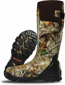 LaCrosse Alphaburly Pro 18" Insulated Hunting Boots For Men Featuring Waterproof Rubber, 1600G Thinsulate, And EVA Footbed, First Lite Cipher - Realtree Edge - View 2