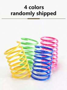 Giocattoli per gatti, palle a molla retrattili, tubi a molla colorati, palline rotanti interattive, spirali vivaci, giocattoli a molla per topi in gabbia, forniture per animali domestici da interno, resistenti e duraturi, incoraggiano i gatti a fare esercizio, colore casuale