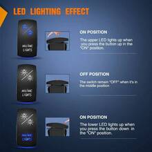 NAVANC Rocker Switch 7Pin Navigation Anchor Lights Toggle Switch On Off On DPDT Laser Etched Switch 12V 24V Jumper Wires ARB Carling NARVA Style Marine Boat Ship Vessel, 2 Years Warranty - LUCES DE NAV/ANC - Ver 3