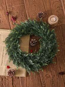 1 إكليل صناعي من الأرز الأبيض، إكليل زهرة الأجليا العطرية، إكليل الورد الأخضر، 40 سم/15.74 بوصة، نبات اصطناعي، زهرة اصطناعية، نبات اصطناعي، أخضر، مصنوع من مادة البولي إيثيلين، ديكور غرفة السكن المدرسي أو المكتب، ديكور للتجمعات والأحداث الخارجية والأعياد وحفلات الزفاف والمطبخ والحديقة، ديكور عيد الميلاد