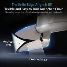 مقص كهربائي SNUOK سعة 2000 مللي أمبير، شفرات من الفولاذ المقاوم للصدأ للأقمشة والورق والجلد، أداة DIY لاسلكية، بطارية ليثيوم أيون 3.7 فولت، شحن عبر USB (لا يشمل محول)، يمكن الاستخدام أثناء الشحن - أصفر - مشاهدة 7