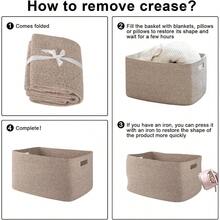 - Cesta de 75 litros, cesta de almacenamiento de manta tejida con asa, cesta de cuerda de algodn para organizar 55.88x 43.18x 30.48, cesta de manta para sala de estar, cesta de - amarillo + 18"x14"x12" - Ver 9