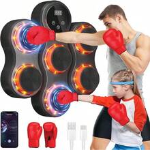 Modelo de Pared Grande, máquina de Boxeo Profesional, con Guantes de Boxeo, electrónica LED de Colores y Bluetooth, 9 velocidades y Modos, para niños y Adultos - Negro - Ver 10