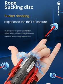 Spider Launcher Toy With Suction Cup - Hero Wrist Launcher, Shoots Web - Spider Web Shooter Toy - Spider Hero Soft Dart Launcher, Spider Web Shooter Glove - High-Tech Toy (Note: One With Glove, One Without), Toy, Web Shooter - Multicolor - View 3