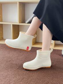 1 双女士纯色短款雨靴，运动型雨鞋，适合户外徒步，轻便时尚涉水靴（尺码偏小一码）