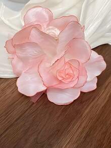 1 pieza Pinza para el cabello con flor de rosa, accesorio para el cabello con estilo bohemio y vibra relajada, pinza de cabello elegante para mujeres, accesorio de cabello para uso diario en invierno