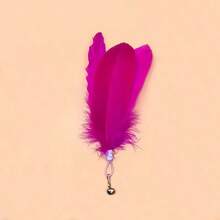 1pc/2pcs/5pcs Artificial Cat Feather Toys, Cute Cat Teaser Toys, Random Colors, With Bells, Feather Replacement Heads, Suitable For All Cats - Multicolor - View 7