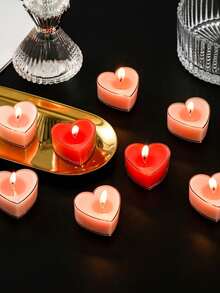 10pcs Valentine's Day Scented Candles For Weddings, Parties And Valentine's Day Confessions