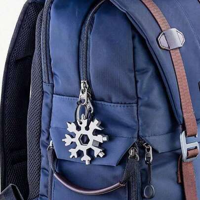 18-In-1 Snowflake Multi-Function Tool, Stainless Steel Flat Wrench And Screwdriver Set, Portable Keychain Multi-Tool, Suitable For Daily Use, Compact Design For Easy Carrying, Ideal For Men Who Appreciate Practical And Multi-Functional Tools, Great For Quick Repairs, Camping, DIY Projects And Everyday Tasks, A Unique And Thoughtful Gift For Men, A Convenient And Durable Tool For Home, Outdoor And Travel