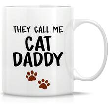 Retreez Funny Mug - They Call Me Daddy Lovers 11 Oz Ceramic Coffee Mugs - Funny, Sarcastic, Motivational, Inspirational Birthday Gifts Husband, Boyfriend, Friends, Coworkers, Dad, Father - CAT019 - 白色馬克杯,黑色手柄和內膽 - 查看 1