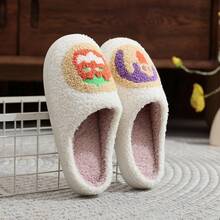 Cozy Plush Halloween Pumpkin Slippers, Non-Slip Fluffy Design - Combination E - View 6