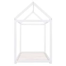 CHILDREN'S FLOOR BED, HOUSE BED, FULL SIZE LOG CABIN BED, MODERN SOLID WOOD LOW BED FRAME FOR KIDS, MONTESSORI BEDROOM, PLAYROOM FLOOR BED, WOODEN