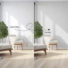 1 卷白色丝绸纹理自粘墙纸，接触纸乙烯基可移除加厚墙纸，适用于房间墙壁、厨房台面和橱柜 - 白色 - 查看 6